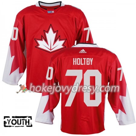 Dětské Hokejový Dres Kanada Braden Holtby 70 Světový pohár v ledním hokeji 2016 Červená